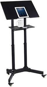 Mount-It! Mobile Standing Height Desk, Portable Podium and Rolling Presentation Lectern, Laptop Stand Up Desk with Caster Wheels (Mi-7971)