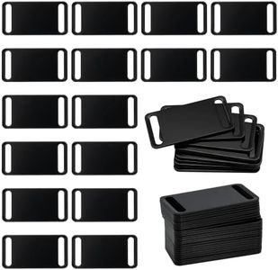 StayMax Aluminum Engraving Blanks Tags Stamping Blanks Tags Blank Dog Tag Pet ID Tag 25 Pieces (Black)