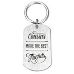 Yobent Cousins Make the Best Friends Keychain, Funny Cousin Gifts for Women Men Girls Jewelry Birthday Present