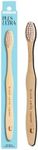 Kids Biodegradable and Eco-Friendly Bamboo Toothbrush - BPA Free Soft Bristle - Dentist-Approved and All-Natural with "Brush Smile Repeat" Etched on Handles by Plus Ultra