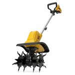 Cordless Brushless Garden Tiller Cultivator Compatible with dewalt 20v Battery (Tool Only), 10’’ Wide 7’’ Deep Electric Soil Rototiller, 48-Tine Mini Rotary Areator for Garden Beds & Soil Preparation