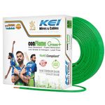 KEI CONFLAME GREEN PLUS 0.75 sqmm 1 Core Copper Heat Resistant Flame Retardant Low Smoke & Halogen - Lead Free House Wire for Domestic & Industrial Electrical Wiring (Green, 90 Meters)