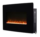 Dimplex Winslow 35" Wall-Mounted Electric Fireplace (Model: SWM3520), 4777 BTU, 120 Volt, 1400 Watt, Black