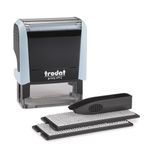 Trodat Printy 4912 Pastel Blue - Self-Inking Stamp for Setting Text, 4 Lines, Imprint Colour Black, 47 x 18 mm