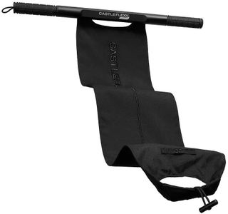 CastleFlexx Mobility and Full Body Strengthening Device | Non-Elastic Stretch Strap with Natural Premium Cork Handles for Stretching, Exercise, Physical Therapy, and Yoga | Height up to 5’9” Black