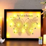 WOODEXPE Sympathy Gift LED Memorial Shadow Box 8x10 Memorial Gifts for Loss of Loved One (Butterfly Black)