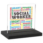 Social Worker Appreciation Gifts, Social Worker Gifts for Women, Social Work Graduation Gifts, Birthday Gifts for Social Work Practitioners, Social Worker Home Office Desk Décor Sign, DSF89