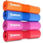 DMoose Barbell Pad, Relief Pressure from Neck, Shoulder, & Provide Lower Back Support, Non-Slip EVA Foam Squat Pad with Safety Straps, Hip Thrust Pad for Squats, Lunges - For Standard & Olympic Bars