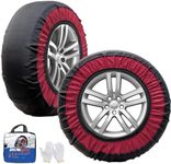 JIANLEI Automotive Snow Socks Tire Chains-Tire Snow Socks for Car, SUV, & Pickup, Textile Snow Chain, Easy to Install- Winter Tire Chain Traction Device(KE75)