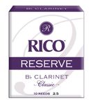 Rico Reserve Classic Bb Clarinet Reeds, Strength 2.5, 10-pack