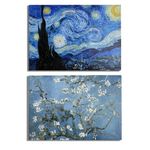 Anartby - Wall decor, Van Gogh Famous Paintings Canvas Prints, Set of 2, 12x17 inches, Pinewood Frame, Easy to Hang, Best gift for any occasion