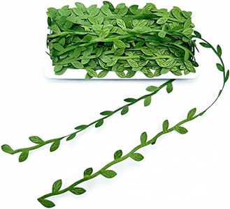 AMZFULY 66 Ft Artificial Vines,Green Leaf Gift Wrapping Trim Ribbon,Eucalyptus Leaves Garland Wreath Accessory DIY Craft Party Wedding Home Decoration