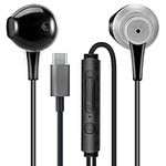 MAS CARNEY USB C Headphones TH4, Built-in Digital Chipset, Microphone, and Remote Control, Metal Earphones Compatible with Samsung, Huawei, OPPO, VIVO, Honor, Google Pixel smartphones, and iPads