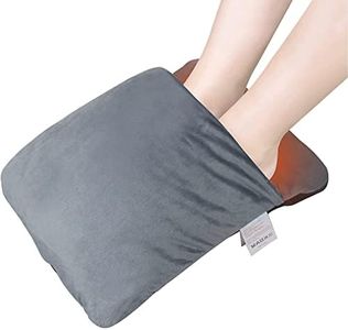 Electric Heated Foot Warmer, 3 Level Heating Feet Warmer, Soft Plush Micro Mink Fabric & Fast Heating for Heat Therapy & Pain Relief, Large Size for Men & Women.