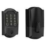 Schlage Encode Smart Wi-Fi Deadbolt with Camelot Trim in Matte Black, Lock Only