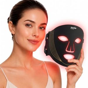 Nuvio Red Light Therapy Mask for Face – Non Invasive LED Red Light Face Mask for Skin Rejuvenation, 7 Color Wavelengths, Cordless & Rechargeable Portable Red Light Therapy Skincare Mask