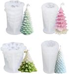 4 Pcs Christmas Tree Candle Mold, 3