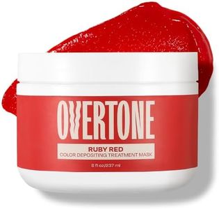 Overtone Haircare Color Depositing Conditioner: 8 oz Semi Permanent Hair Color with Shea Butter & Coconut Oil Temporary Hair Color Dye, Vegan, Cruelty-Free, Ruby Red Extreme Red