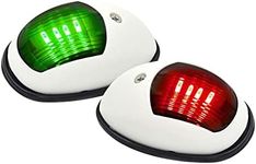 Boat Navigation Lights - 12V Marine Red Port Green Starboard Light for Small Yachts Barge- Operates at IP55/ IP67 - Water Resistant Lamp Safe Sailing as Signal Lamp