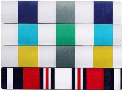 CRAFTBERRY- Luxury Beach Towels- 100% Cotton Beach Towels- Super Thick, Soft, Plush, Premium, Absorbent- Extra Large Oversized Cabana Stripes Beach Towels - Beach, Swim, Pool, Sunbath