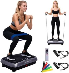 Vibration Plate Machine,180 Speeds Shake Plate for Lymphatic Drainage Weight Loss, Vibrating Fitness Platform 460LB Capacity Whole Body Workout with Bluetooth Home Exercise Gym Equipment for Women Men