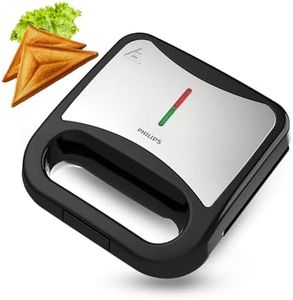 PHILIPS HD3000/80 IN SANDWICH MAKER TOAST | XL size | Black with Metallic Finish | Non Stick Plate | UHD Technology | Easy Locking,800 Watt