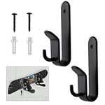 4pcs Snowboard Wall Mount Horizontal, Snowboard Rack Wall Mount Clips Strong Steel Snowboard Display Rack Wall Mount Storage Hanger for Room Garage Ski Board Longboard(Black)