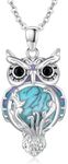 AOSAIB Owl Necklace 925 Sterling Si