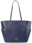 Kate Spade New York Women's Madison Saffiano Leather Laptop Shoulder Bag, Parisian Navy