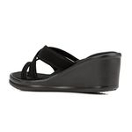 Skechers Women's Rumblers-Young at Heart Wedge Sandal, Black, 8 M US