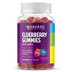 Elderberry Gummies Kids for Cold and Flu Relief | Immune Booster for Kids | Sambucol Black Elderberry Syrup Gummy with Zinc and Vitamin C | Cough, Fever & Sore Throat Support with Antioxidants | 60ct