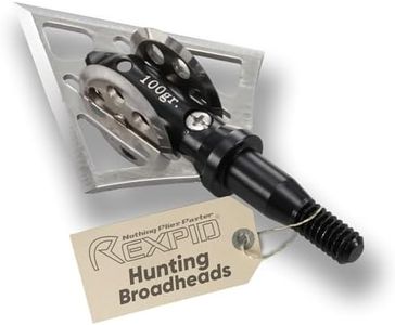 Rexpid NURI Fixed Broadheads 100 Grain, 3 Pack - Fixed Hunting Arrows Heads, Rotary Wing Blades, 1-1/8˝ Cut Arrow Tip for Compound Bow, 0.039" Blade Thickness - Broadhead Case Included