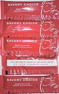 JMA Shop Savory Choice Reduced Sodium *360mg Beef Broth Concentrate - 16 Packets (9.6 grams each)