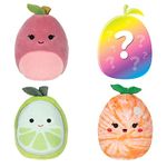 Squishville by Original Squishmallows Fruit Squad Plush - Four 2-Inch Squishmallows Plush Including Cherry, Leeland, Judy, and 1 Surprise Friend - Toys for Kids