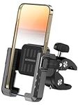 Bovemanx Bike Phone Mount Holder，【Biking & Recording Video】 2024 Universal Motorcycle Phone Mount Bicycle Phone Mount Handlebar Cell Phone Clamp for Scooter, Compatible with iPhone 15 Pro Max Samsung