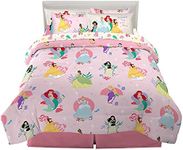 Franco Disney Princess Kids Bedding Super Soft Comforter and Sheet Set with Sham, 7 Piece Full Size, Official" Disney Product by (Prints May Vary)