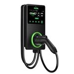 Autel Smart Level 2 Electric Vehicle (EV) Charger up to 50Amp, 240V, Indoor/Outdoor Car Charging Station with LCD Touch Screen, Energy Star, CSA, Bluetooth, Wi-Fi, Ethernet, 4G,25-Foot Cable(Black)