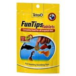 Tetra FunTips Tablets Fish Food, Complete Fish Food for All Tropical Fish for Healthy Feeding Fun, 20 Tablets