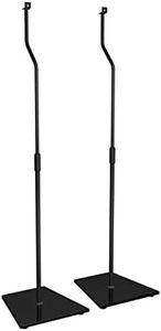 AVF EAK85B-A Speaker Floor Stands, Black Glass Base (Set of 2), Black