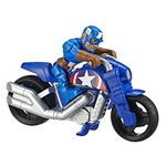 Super Hero Adventures Playskool Heroes Marvel Captain America Victory Racer (Kids Ages 3 and Up) Multicolor