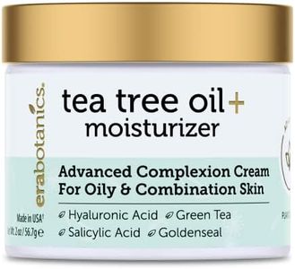 Era Organics Tea Tree Cream Face Moisturizer for Oily Skin - Advanced 7X Balancing Oily Skin Moisturizer - Non-Greasy Moisturizer - Tea Tree Oil for Skin