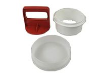 TUPPERWARE Hamburger Press white red