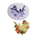 Allforhome Pigeon Peace Dove Sculpting Silicone Sugar Resin Craft Art DIY Mould Gum Paste Cupcake Cake Decorating Fondant Chocolate Mold