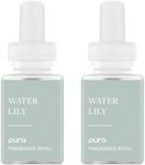 Pura Malodor Refill - Smart Home Air Diffuser - Up to 120-Hours of Premium Fragrance per Refill - Clean Diffuser Fragrance - Air Deodorizer & Odor Eliminator - 2 Pack, Water Lily