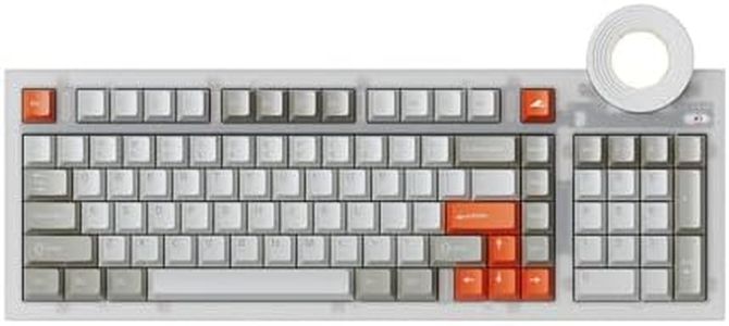 DRY STUDIO ATM 98 Wireless Custom Mechanical Keyboard, HiFi Silent Gasket Mount Keyboard with Smart Knob, Full Size Tri-Mode Creamy Keyboard, Hot-swap, CNC Aluminum, Programmable RGB - Frost Whisper