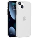 memumi Case for iPhone 13 mini, Ultra Slim 0.3 mm Case for iPhone 13 mini, Matte Finish Extra Thin Case, Anti-Scratch and Fingerprint Resistant Case -Transparent White (5.4 '' 2021)