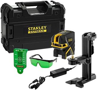 STANLEY Fmht77598-1 Niveau Laser Croix + 5 Points - Scpg5 Vert - Gamme FATMAX (Li-Ion) - Résistant - Étanche - Embase Magnétique