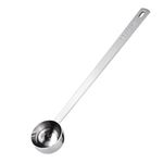 U-Taste 1 Tablespoon Coffee Scoop: 18/8 Stainless Steel Measuring Scooper, 6.9in Long and Thick Handle Metal Meaure Spoon for Ground Coffee, Bean, Powder in Canister and Jar (15ml/1Tbsp, Silver)