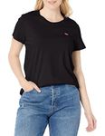 Levi's Women's Perfect Crewneck Tee Shirt, Mineral Black x, Small