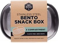 Ever Eco Stainless Steel Bento Snack Box 3 Compartments, 580 ml Capacity